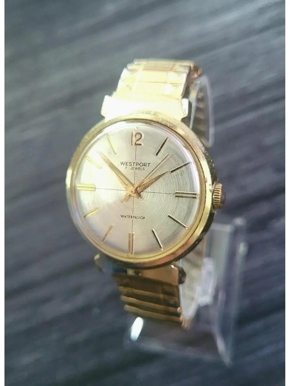 Rare‎ Vintage Wesclox Westport Mechanical Mens Watch Runs